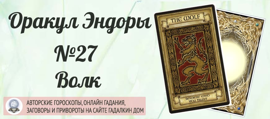 Карта №27 «Вовк» оракула мадам Ендора: опис і тлумачення у ворожінні